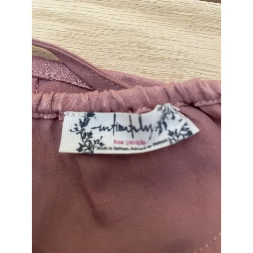 Free People Intimately Womens Good Catch‎ Mini Slip Dress. Size S in Smoke Rose